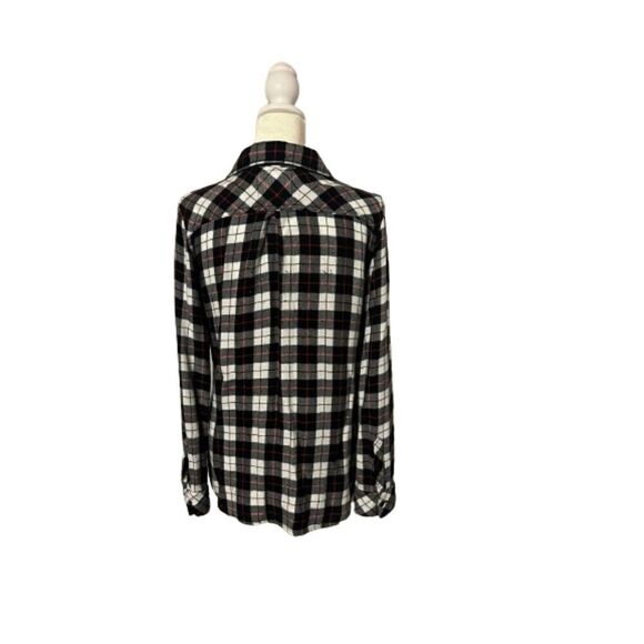 Rails Black White Red Plaid Button Down Long Sleeve Shirt Size S - Picture 3 of 6